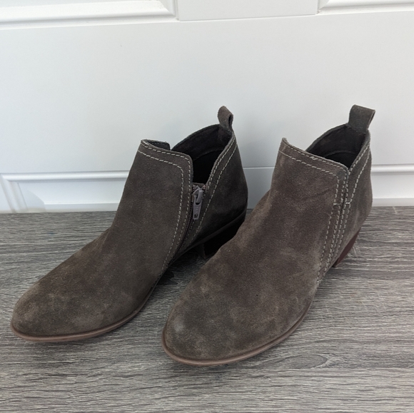 DIBA Layla Suede Taupe Bootie - Picture 2 of 11